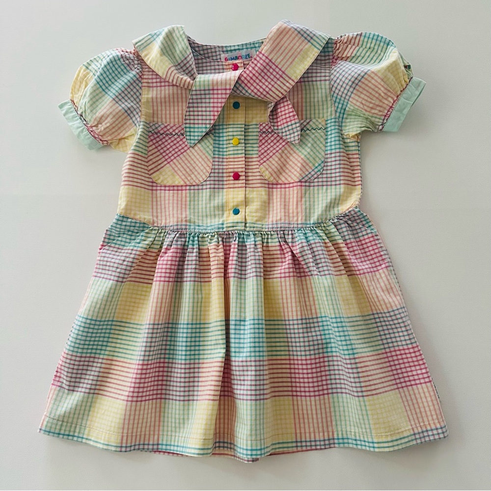 Gymboree Vintage Girls 6-7 X-Large Colorful Dress Spring Summer